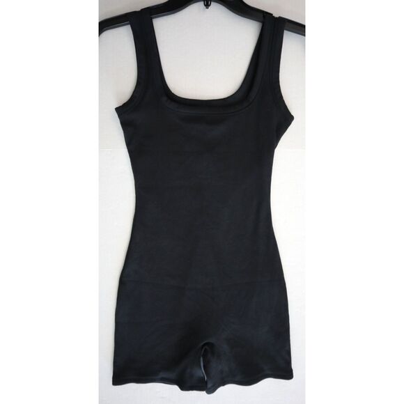 SKIMS AP-BSS-1490 Women's Sz S Soot/Black Cotton Rib One-Piece Bodysuit - Picture 6 of 8